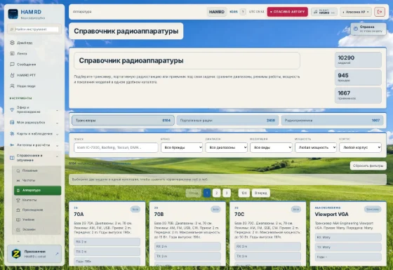 Каталог аппаратуры: экран HAM RD